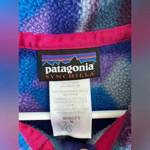 Patagonia Guatemalan Tango Aztec Purple Synchilla
Snap T Fleece Pullover M - Picture 9 of 11